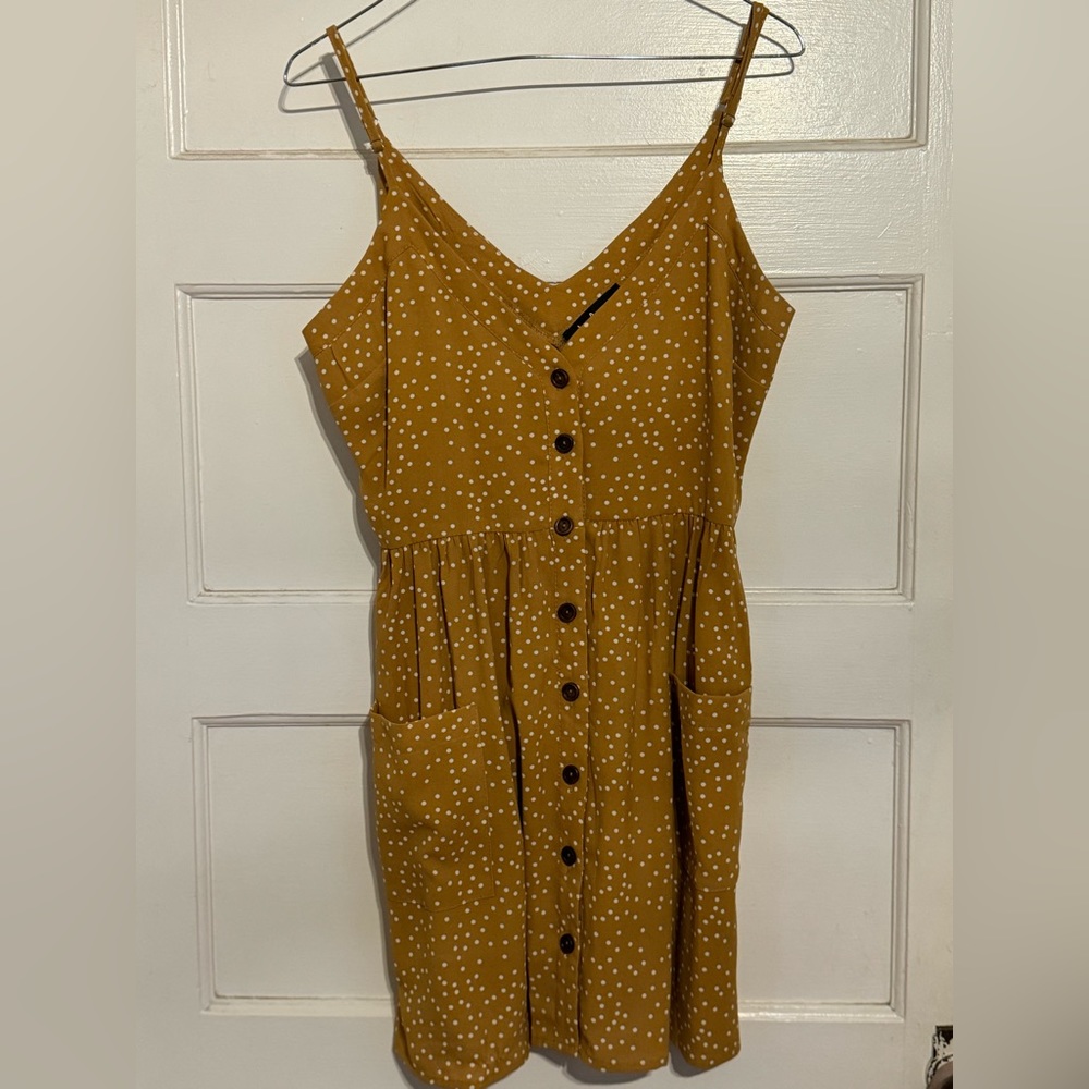 Polkadot Button up Dress